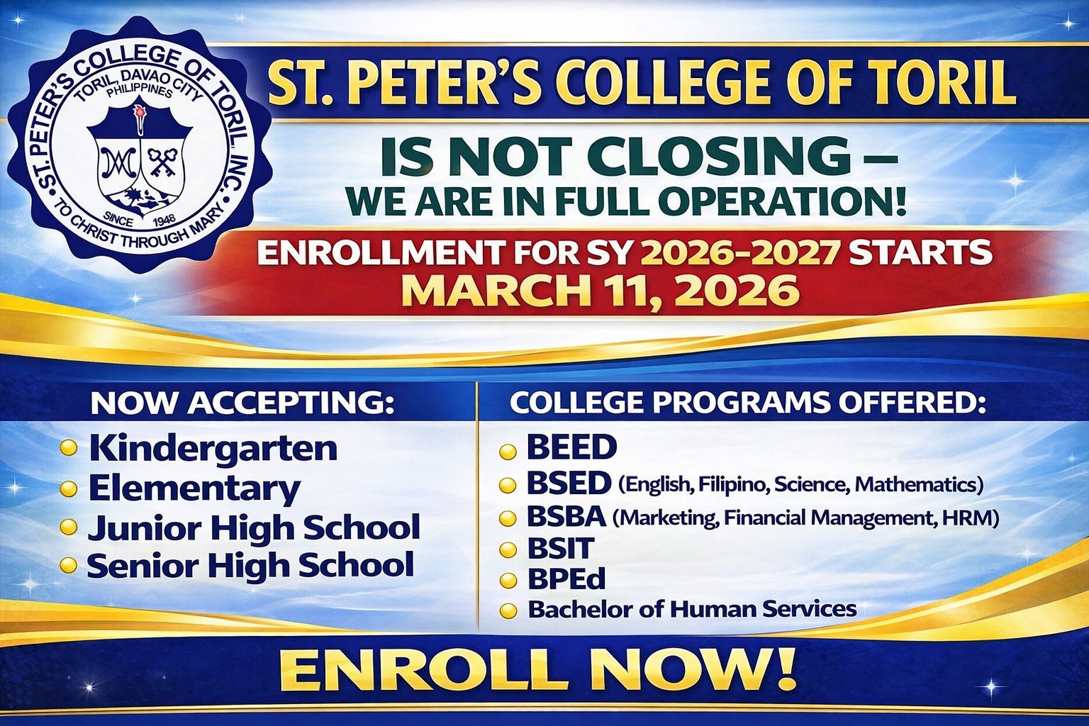 SPCT Early enrollment